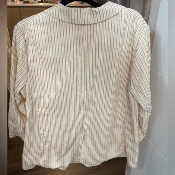 TED BAKER ALTAA COLOUR BY NUMBERS STRIPE COTTON BLAZER IN IVORY - Picture 4 of 13